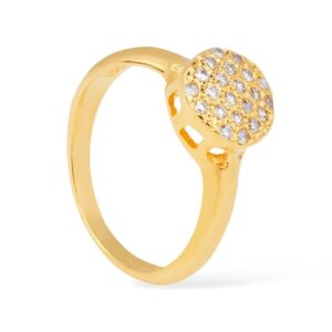 Anel Chuveirinho Dourado com Zircônia