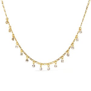 Chocker Dourada com Pontos de Luz e Extensor Ajustável